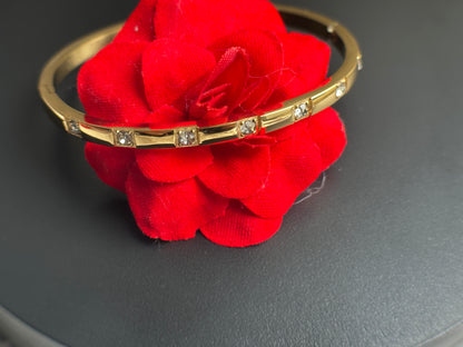 Minimalist 18K gold plated stainless steel bangle jewelry