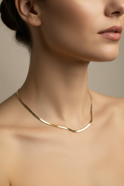 RUHKÉ 18K gold plated stainless steel necklace luxury minimalist jewellery