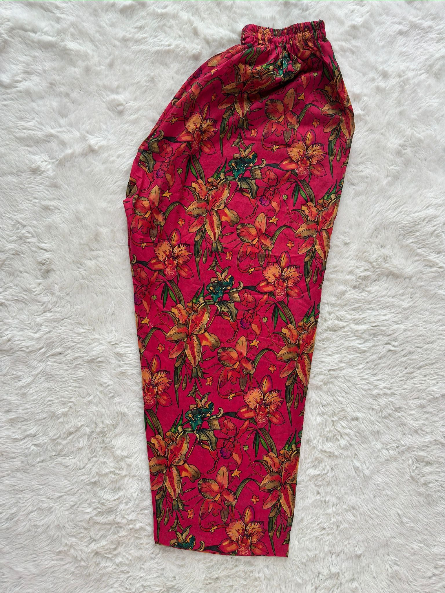 Printed lawn trouser with comfortable elastic waist – RUHKÉ™