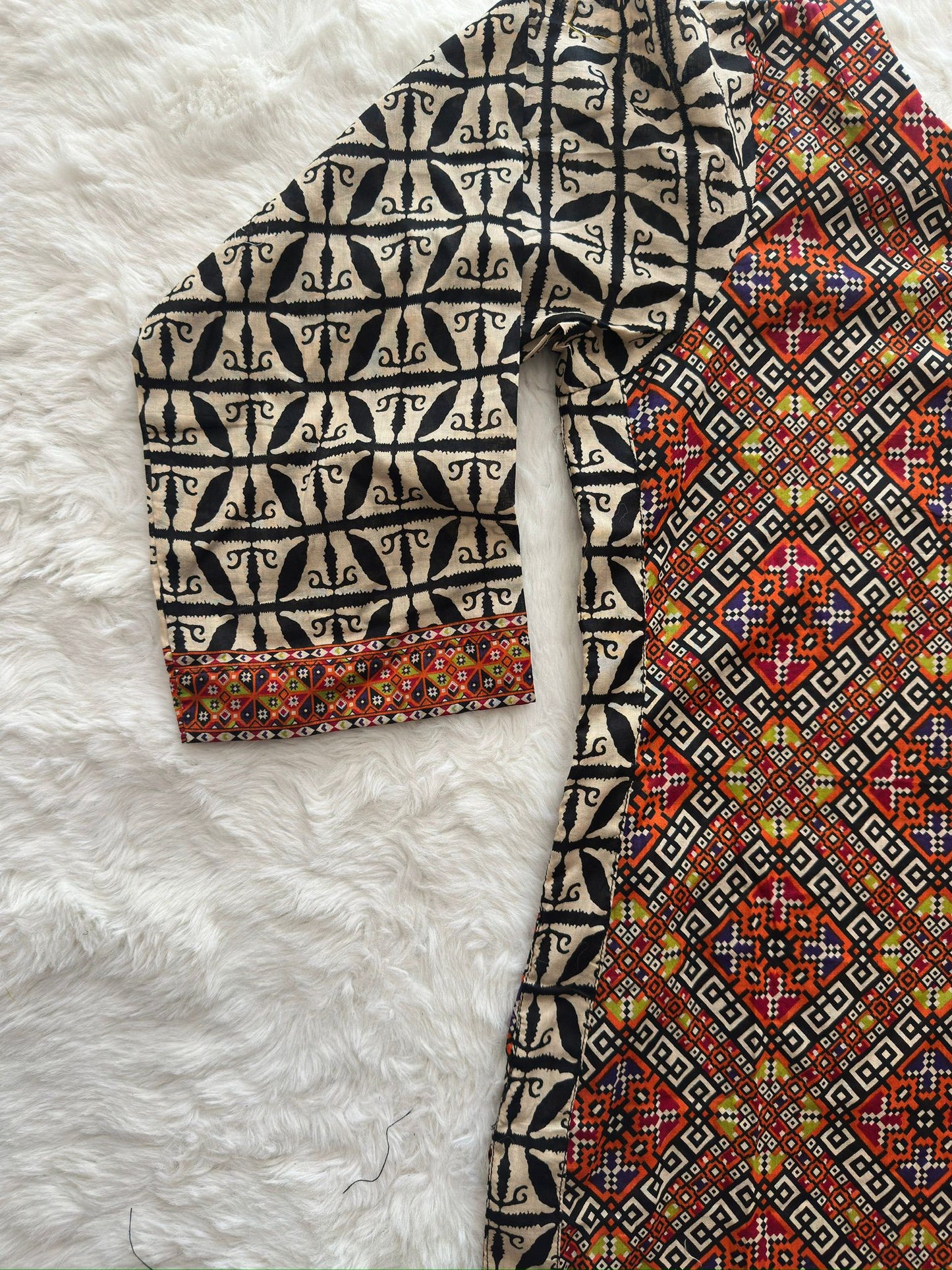 Luxury Printed Lawn 2-Piece Co-Ord Set for Women – Ivory & Rust Ethnic Design | RUHKÉ™