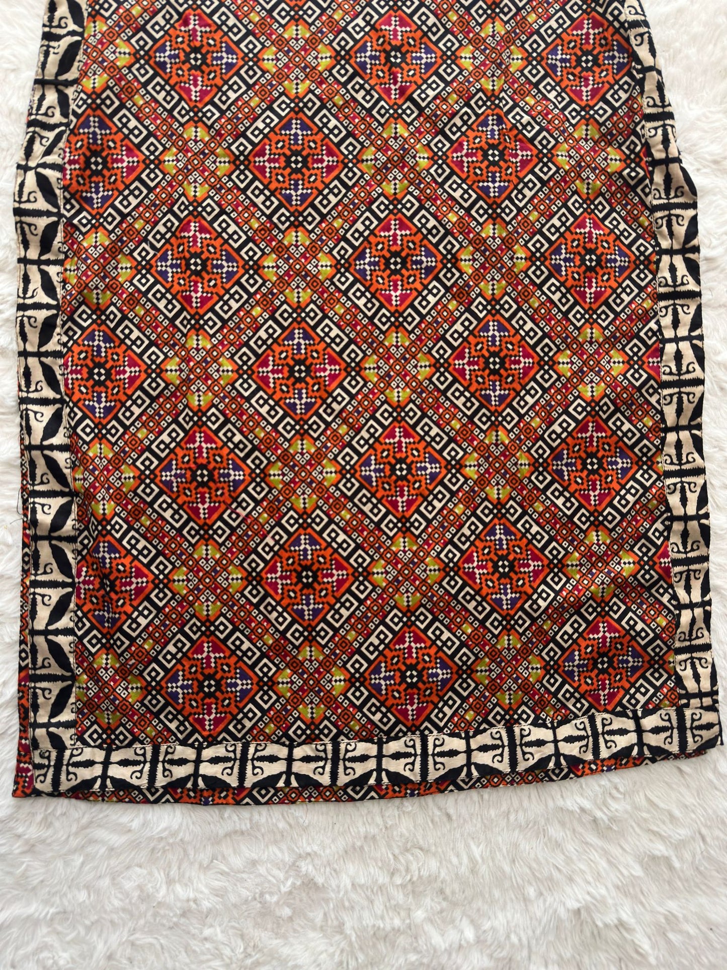 Luxury Printed Lawn 2-Piece Co-Ord Set for Women – Ivory & Rust Ethnic Design | RUHKÉ™