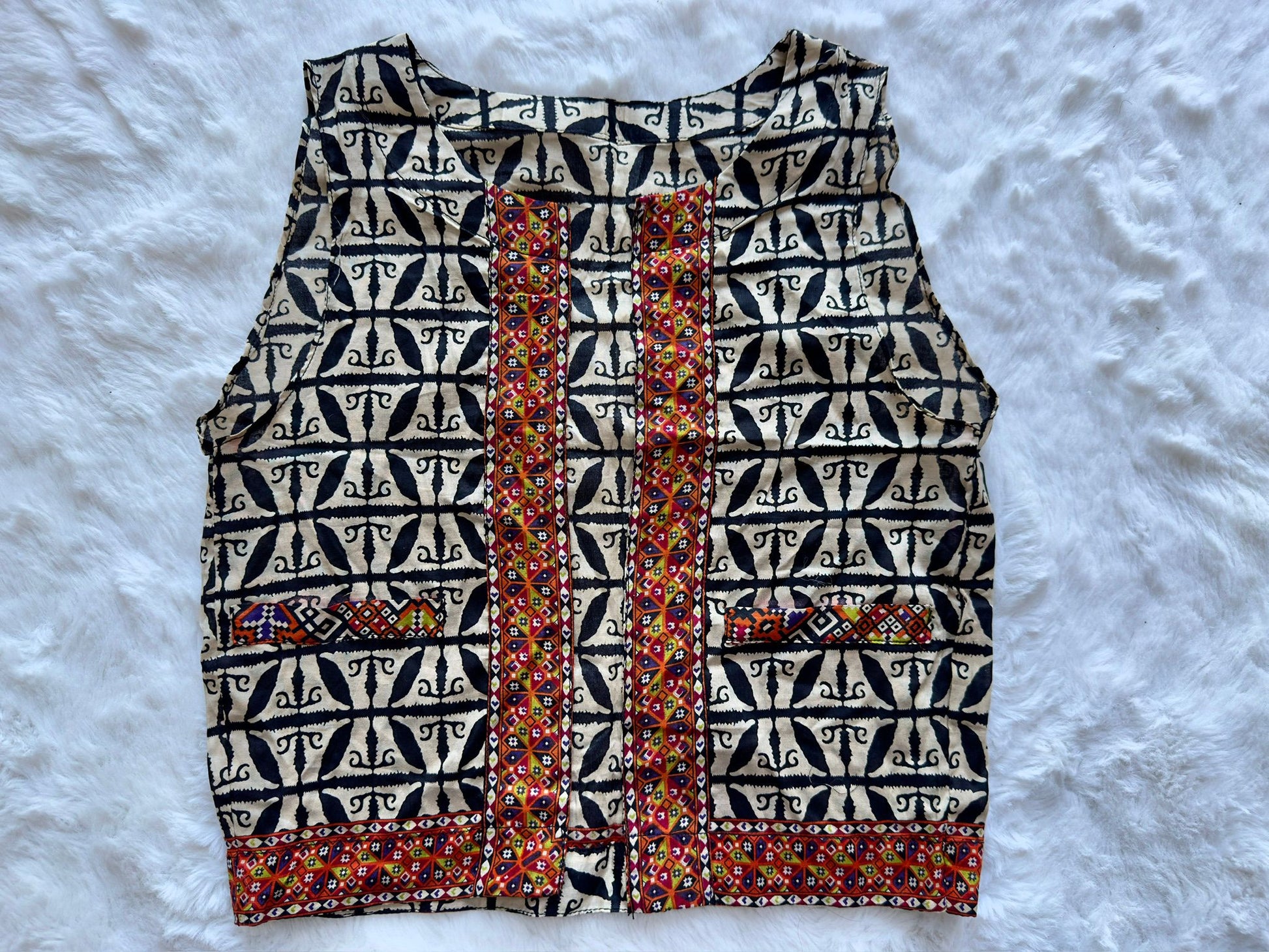 Jacket girls printed lawn dress flat lay