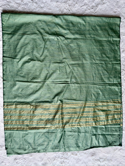 Luxury women’s sage green kurta with ornate cut-work embroidery, floral thread detailing and premium silk dupatta | RUHKÉ