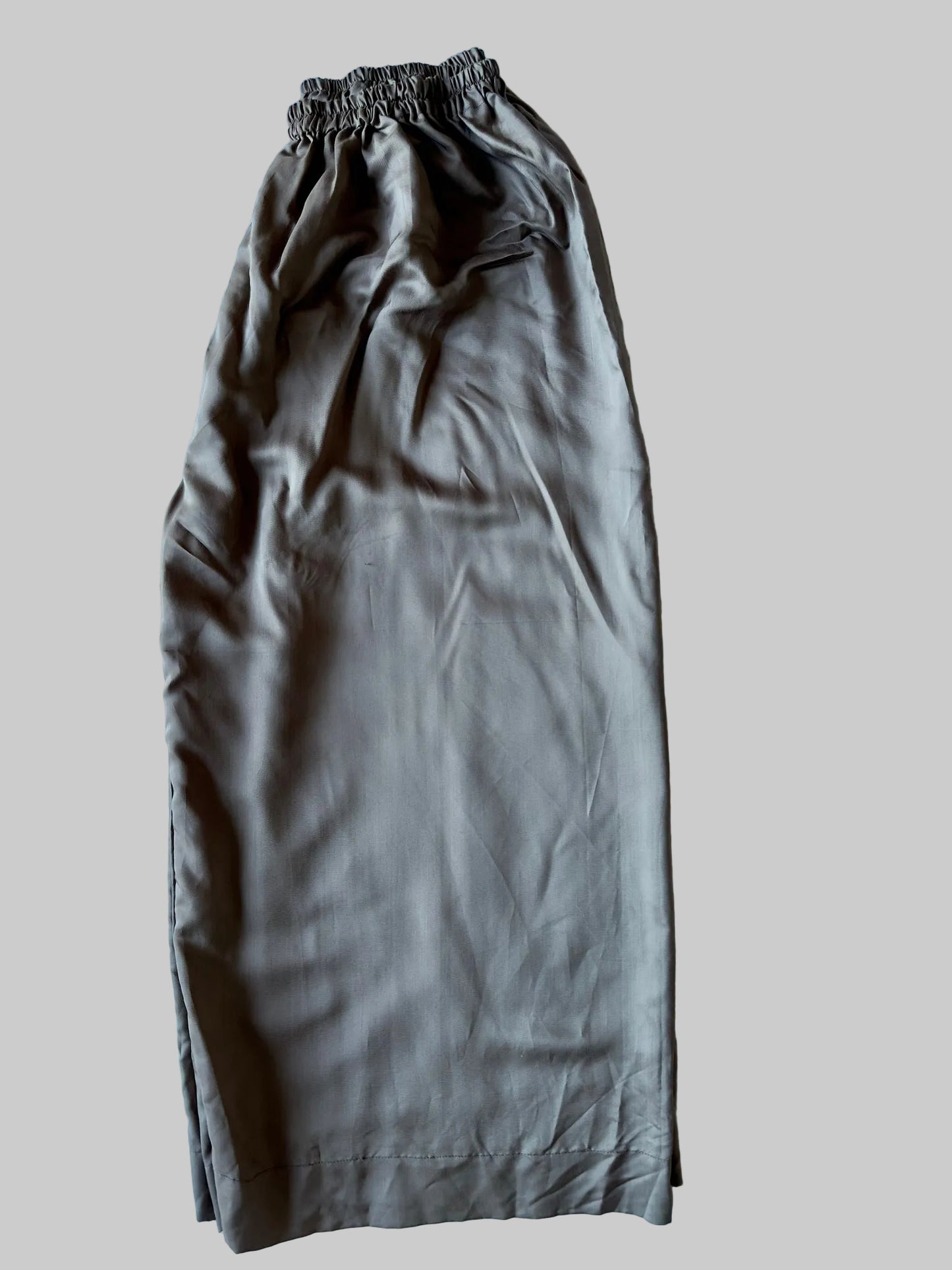 Modest luxury mocha viscose silk kurta set with artisanal hand embellishment trouser