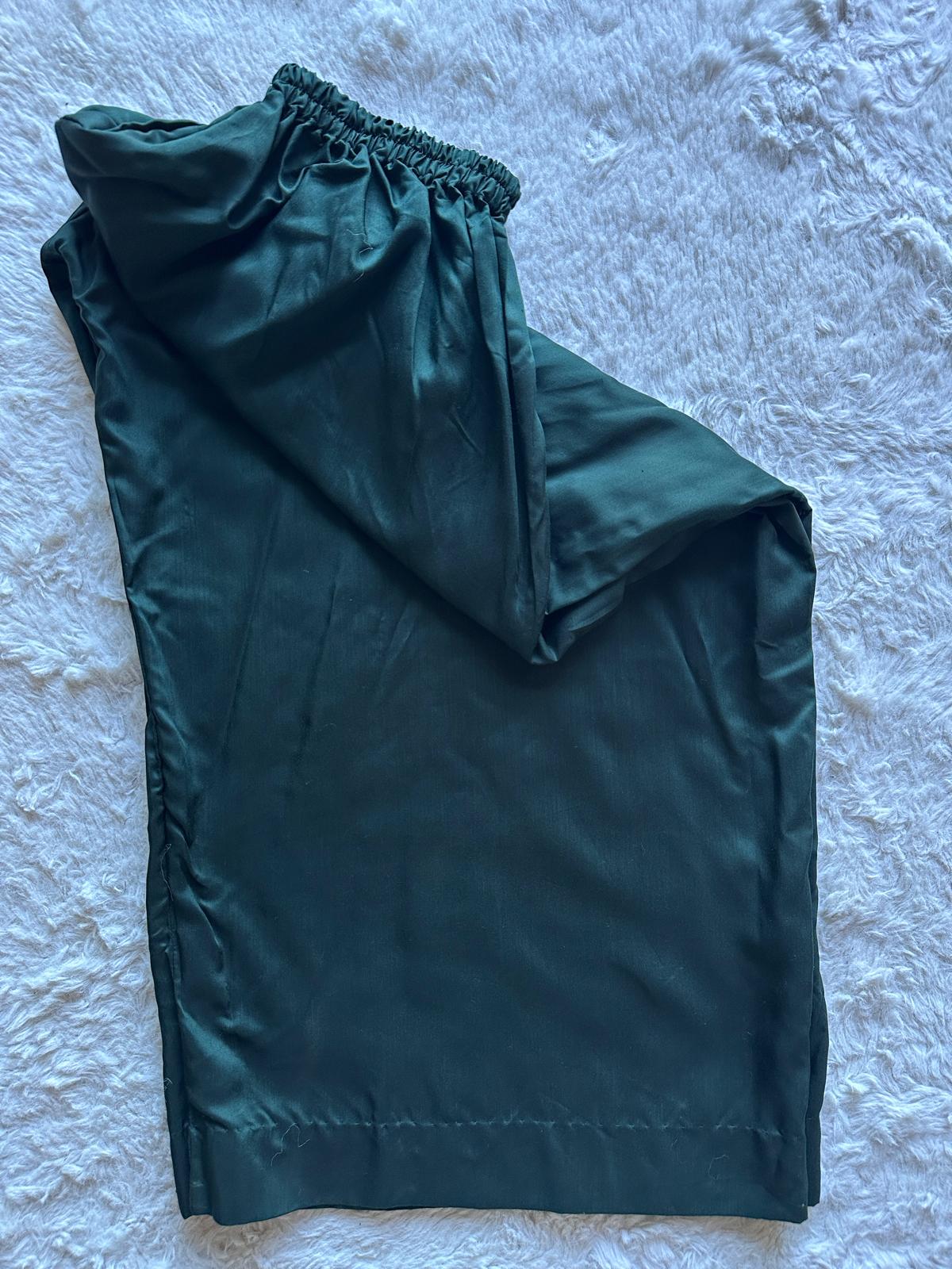 formal emerald green pakistani suit for festive wear trouser