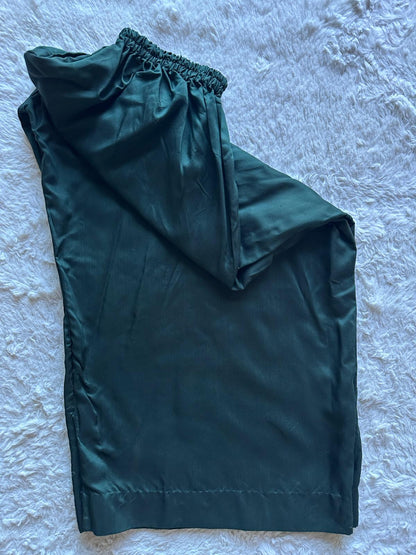 formal emerald green pakistani suit for festive wear trouser