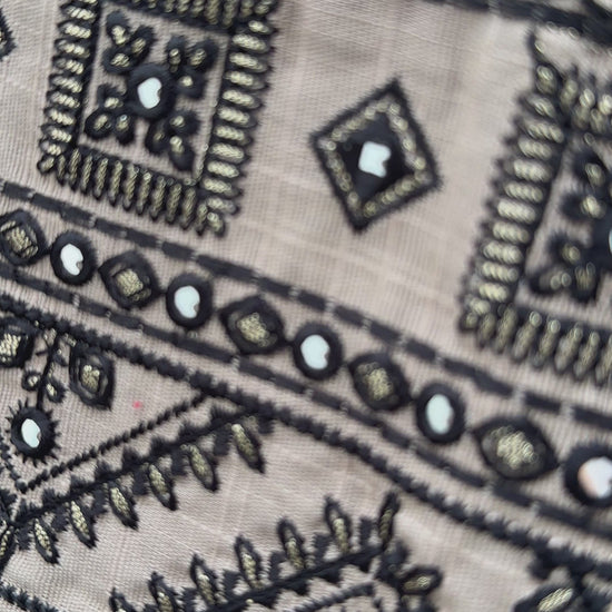 Embroidered Taupe Beige Matching Set video detail 