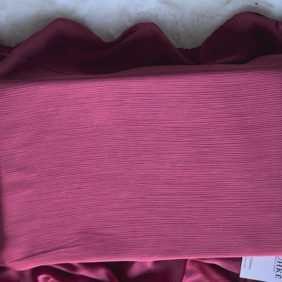 Video showing rosewood blush Korean silk satin crêpe hijab movement, drape and luxury modest wear quality by RUHKÉ™