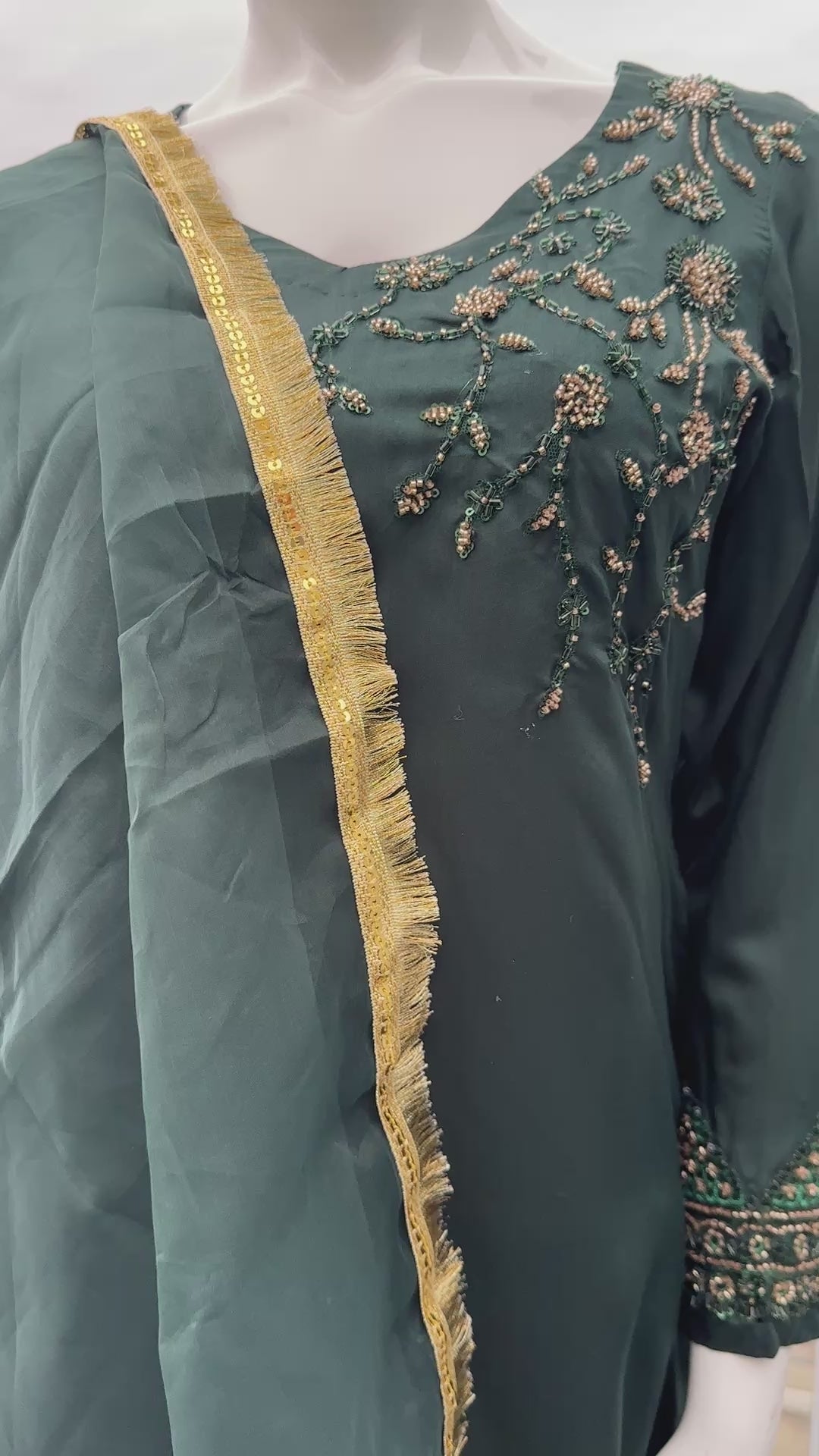 ruhke emerald green viscose silk 3pc formal suit australia Video