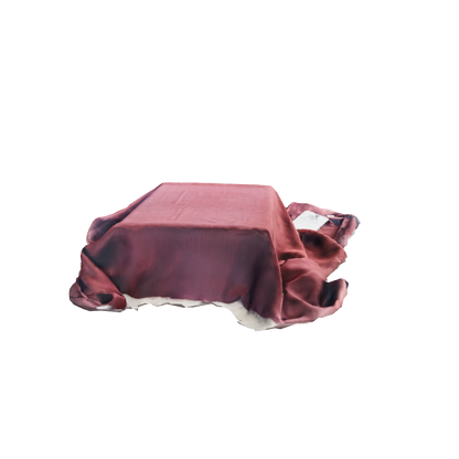 3D view of brown satin crêpe Korean silk hijab revealing texture, depth and premium finish by RUHKÉ™