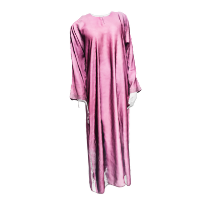 Luxury modest abaya with handcrafted reverse U stone detailing for formal wear 3DView