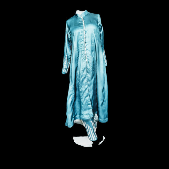 silk pearl button frock 3pc suit australia 3D