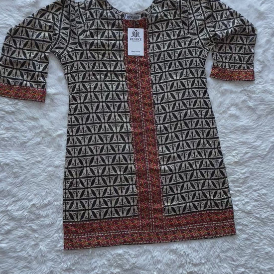 Printed lawn co-ord set front and back view video