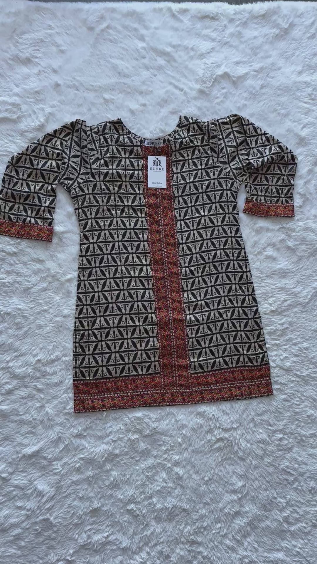 Printed lawn co-ord set front and back view video