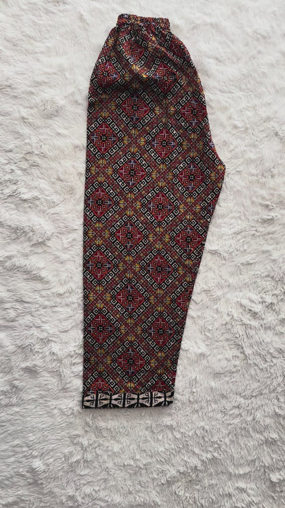 Luxury Printed Lawn 2-Piece Co-Ord Set for Women – Ivory & Rust Ethnic Design | RUHKÉ™