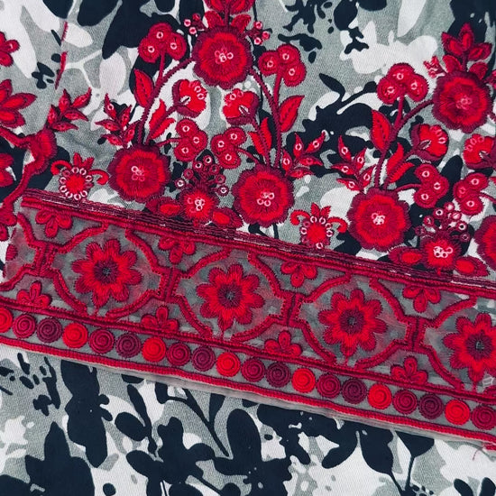 RUHKÉ Luxury Winter Khaddar Embroidered 3-Piece Suit Front View video